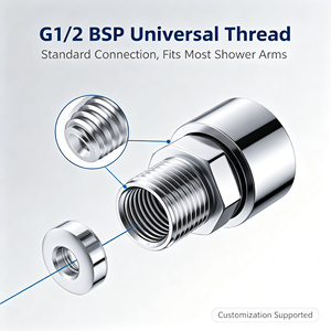 Grifo de Bañera Cromado de Pared, Mezclador de Baño y <span class=keywords><strong>Ducha</strong></span> Monomando, Grifo de Agua Fría y Caliente para Baño - Product Image 6