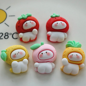 การ์ตูนผลไม้ตุ๊กตาอุปกรณ์เสริม diy เคสโทรศัพท์หัวพินเชือกกรอบรูปจี้ตกแต่งลูกปัดพลาสติกเรซิ่น Charms - Product Image 2