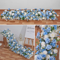 Décoration florale artificielle de style occidental européen, haute qualité, soie artificielle durable, incassable, longue rangée de fleurs simulées