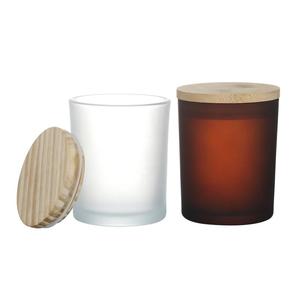 Petit Pot De Bougie En Verre Depoli Frais Clair Vide En Gros Avec Couvercle Pour La Fabrication De Cire Pot De Bougie - Product Image 4
