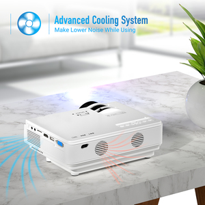 Auking <span class=keywords><strong>Android</strong></span> chiếu, Full HD 1080p Rạp hát tại nhà video chiếu, Tương thích với/USB/VGA/AV/điện thoại thông minh/TV Box/máy tính xách tay - Product Image 3