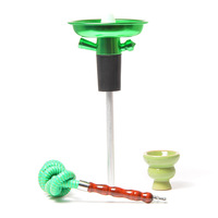 Kit de tiges de narguilé en aluminium avec plateau Tuyau de shisha pour bouteille de vin rouge Ensemble de tiges de shisha