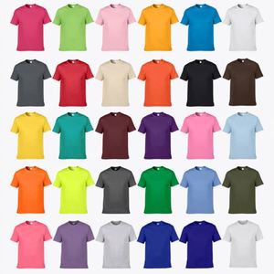 Vente en gros de t-shirts à col rond en coton 100% 180 g/m², t-shirts blancs décontractés personnalisés pour hommes - Product Image 1