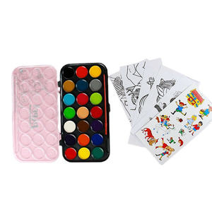 Vente flash : Ensemble de peinture aquarelle solide de 12 couleurs, aquarelle pour la peinture artistique, la peinture pour enfants avec palette - Product Image 4