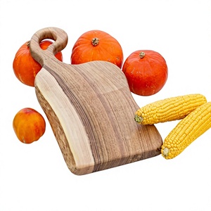 Planche à découper rectangulaire en bois écologique avec poignée, épaisseur 1,5 cm, passe au lave-vaisselle, pour viande, légumes, fruits - Product Image 1