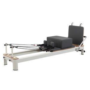 Reformer <span class=keywords><strong>Pilates</strong></span> in Alluminio Bianco Resistente per Fitness Domestico e Commerciale - Product Image 1