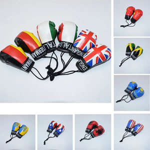 Porte-clés drapeau national en cuir Pu personnalisé accessoires suspendus <span class=keywords><strong>de</strong></span> rétroviseur <span class=keywords><strong>de</strong></span> <span class=keywords><strong>voiture</strong></span> mini gants <span class=keywords><strong>de</strong></span> <span class=keywords><strong>boxe</strong></span> - Product Image 2