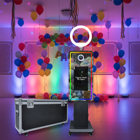 Cabina de Fotos con Espejo Mágico y Pantalla Táctil LCD para Selfies con Cámara DSLR para Bodas y Fiestas / Compatible con Wi-Fi, con Estuche de Transporte