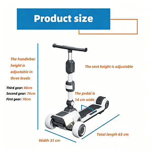 AFTFA Vente en gros <span class=keywords><strong>Trottinette</strong></span> électrique multifonctionnelle 3 en 1 pour enfants avec lumières - Product Image 2