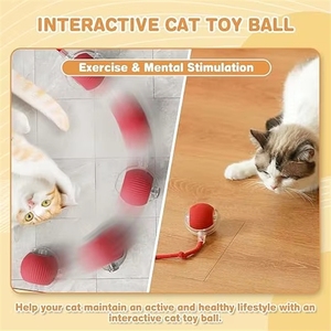 Juguete Automático para Gatos con Bola Rodante, Eléctrico, Interactivo, con Activación por Movimiento, Recargable, Anti-Mordidas, para Jugar en Interiores - Product Image 4