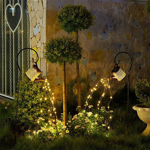 Garden Star LED Solar Hanging Kettle Light Cascada <span class=keywords><strong>de</strong></span> hoja <span class=keywords><strong>de</strong></span> agua impermeable para exteriores con luz LED - Product Image 5