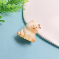 100 Pièces de Figurines Mignonnes en Résine 3D Animaux Dessin Animé Nœud Papillon Chat, Statues en Résine Kawaii, Accessoires de Décoration DIY, Mini Ornements de Bureau