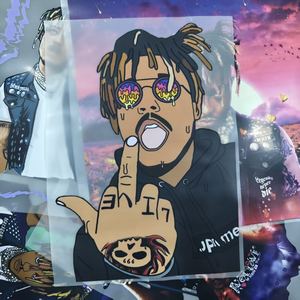 DTF Heat Transfers Custom Ready to Press Transfer Printing <strong>Juice</strong> <strong>Wrld</strong> Celebrity Designs Stickers Screen Printing for <strong>T</strong>-<strong>shirts</strong> - Product Image 2