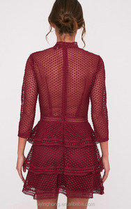 <span class=keywords><strong>Vestido</strong></span> Casual elegante Sexy borlas blanco <span class=keywords><strong>vestido</strong></span> de fiesta de encaje de moda de manga larga de encaje corto <span class=keywords><strong>vestido</strong></span> cóctel - Product Image 2