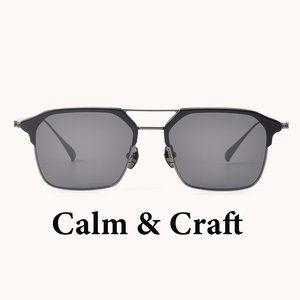 Lunettes de soleil carrées audacieuses à double pont en titane, unisexes, polarisées, protection UV400, verres en nylon pour hommes et femmes, trajets urbains - Product Image 1