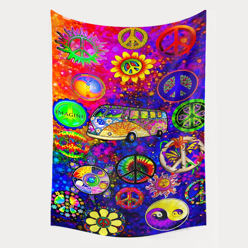 High Quality China 3D Print Trippy Mushroom Tapestry Hippie Psychedelic Abstract Art Tapiz Wall Hanging Tapestries