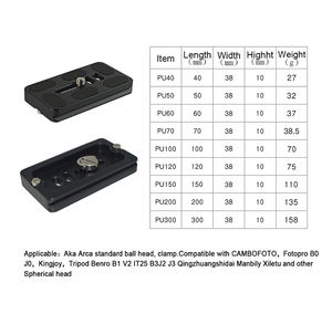 Équipement de photographie de PU-200 appareil photo reflex numérique réglable Arca Swiss 200mm de Long <span class=keywords><strong>plaque</strong></span> de dégagement rapide Clip pince <span class=keywords><strong>support</strong></span> curseur <span class=keywords><strong>support</strong></span> - Product Image 4