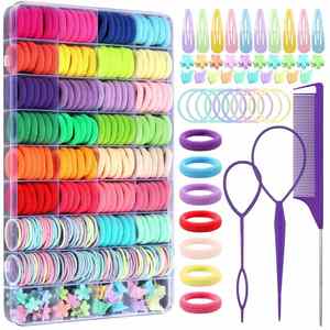 TK Explosions Promotional Gift Set 36-grid Children's Hair <b>Ring</b> Pointed Tail Comb Pull Hair Needle Set <b>Cartoon</b> Color Boxed - Product Image 1