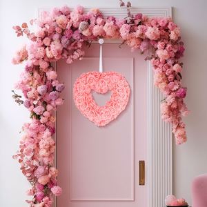 Couronne en forme de cœur pour la Saint-Valentin, décoration de porte, demande en mariage, fête, arrangement, modèle en plastique de haute qualité - Product Image 2