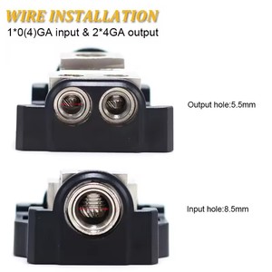 Bloc de distribution d'alimentation miniature bidirectionnel 1x <span class=keywords><strong>8</strong></span>/10Gauge en <span class=keywords><strong>2x</strong></span> <span class=keywords><strong>8</strong></span>/10Gauge, distributeur de terre pour alimentation automobile, borne à sertir - Product Image 4