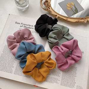 Groothandel Custom Gestreepte Stof Groen Donkerblauw Barrette Cierre Scrunchy Band Pastel Pro Boerenbont Haar Tie Scrunchies Voor Vrouwen - Product Image 4