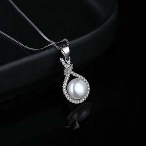 Collar de perlas de agua dulce para el día de la madre, colgante de Plata de Ley 925 elegante, venta al por mayor - Product Image 2