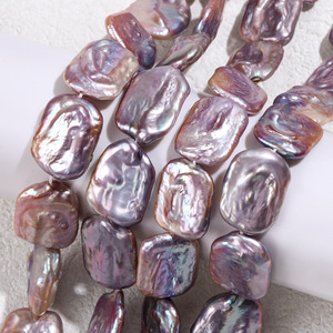 Perlas de Agua Dulce Cuadradas Largas de Color Morado Demonio Barroco, al por Mayor del Fabricante, Materiales de Joyería de Perlas Sueltas Hechas a Mano para DIY - Product Image 4