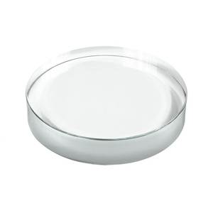 White <b>Glass</b> <b>Paperweight</b> D=100 H19mm for Office Use - Product Image 1