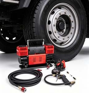 120L/MIN Heavy Duty Metal Tire Dual Cylinder <b>12V</b> Fast <b>Pump</b> Portable 4x4 Trucks Vehicles 150 TSK-G025 High-Power D - Product Image 1