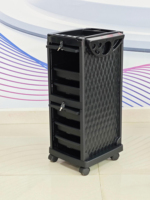 Chariot de Salon en Plastique Verrouillable pour Salons de Beauté, Spas, Extensions Capillaires, Fournitures de Barbiers, Hôpitaux, Ateliers, Hôtels, Salles de Bain, Gymnases