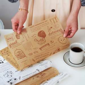 Papier d'emballage pour sandwichs et hamburgers, imprimé, jetable et résistant à la graisse - Product Image 4