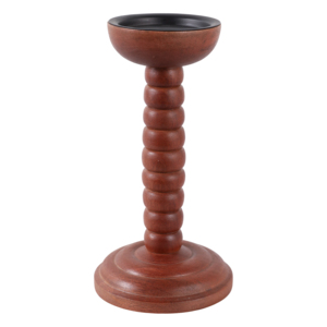 Porte-bougie conique en bois empilable pour la décoration de la maison, salon, cuisine, salle de bain - Product Image 1