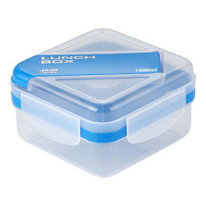 Boîte à bento rectangulaire pour repas gourmands, en plastique PP de qualité alimentaire, avec compartiment à sauce, pour le bureau et les entraînements - Product Image 5