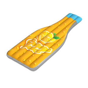 Bouée de <span class=keywords><strong>piscine</strong></span> gonflable en PVC jaune personnalisée en forme de canette de bière pour adultes et enfants, tapis flottant <span class=keywords><strong>Lilo</strong></span>, emballée - Product Image 3
