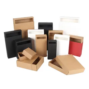 Изготовленный на заказ Печатный ящик слайд стиль чайные пакетики крафт-бумага упаковка cajas de papel продажа Телефон Cove черная Подарочная бумажная коробка