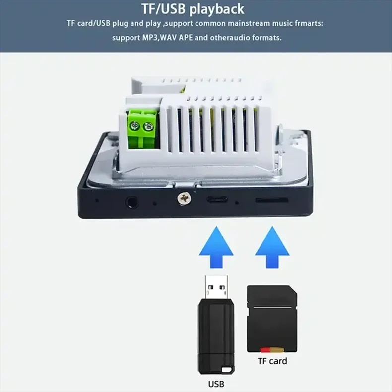 Wireless for Bluetooth Music Player Touch Screen FM Radio Ceiling Speaker Audio System Wall Amplifier for Background Amplifiers · image 5