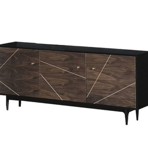 Mueble de Almacenamiento Moderno Nórdico para el Hogar, Aparador de Madera y Metal con 3 Puertas - Product Image 1