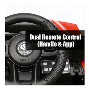 Auto Eléctrico para Niños con Motores Dobles de 6V4Ah, Función de Balanceo para Desarrollo Temprano, Control Remoto con Manillar, Plástico Resistente, Música MP3 - Product Image 2