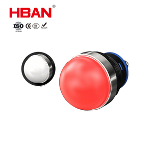 HBAN HB16-22DG 플라스틱 인디케이터 신호등 IP65 220V LED 다색 빨간색 완전 발광 6-30mm 홀 사이즈 장비용 - Product Image 2