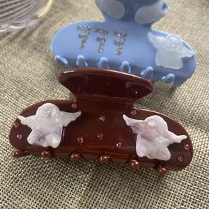 Pinza de Pelo de Acetato con Pedrería para Mujer, Accesorio para el Cabello para Bodas y Fiestas - Product Image 2