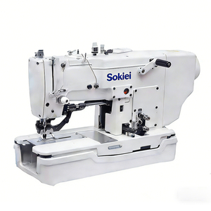 Máquina de coser industrial automática de cama plana de una aguja con ojal motorizado para mochilas, vaqueros y parte superior de calzado - Product Image 1
