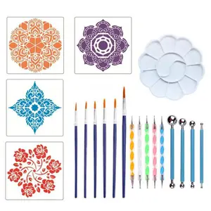 Fábrica de Ferramentas Que Pontilham 20 Pcs Mandala Pontilhando Kit para Pintura Rupestre, Colorir, Desenho & Redação, crianças