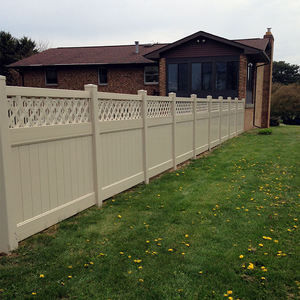Clôture en PVC de confidentialité pour clôture de jardin en vinyle Fentech blanc, treillis et portails en plastique Nature traité sous pression Type de bois - Product Image 4