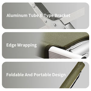 Civière de lit pliante ultralégère facile à transporter en aluminium pour le camping en plein air Lit pliable moderne - Product Image 5