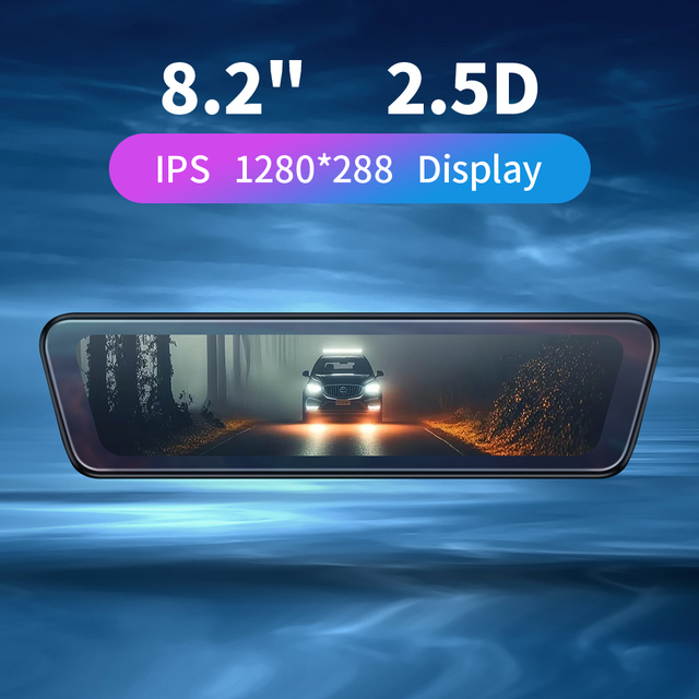 For Tesla Model 3/Y/Highland Dash Cam Front and Rear Car Video Recorder Dvr Dual Channel Car Rearview Mirror with Night Vision