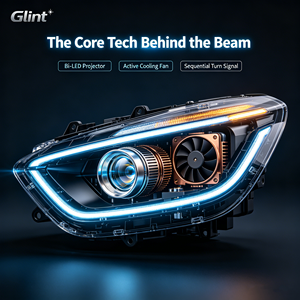 Phare avant LED OEM ODM Glint pour <span class=keywords><strong>Seat</strong></span> <span class=keywords><strong>Leon</strong></span>, ensemble de phares automobiles, style haute configuration, pour une mise à niveau de l'éclairage avant - Product Image 4