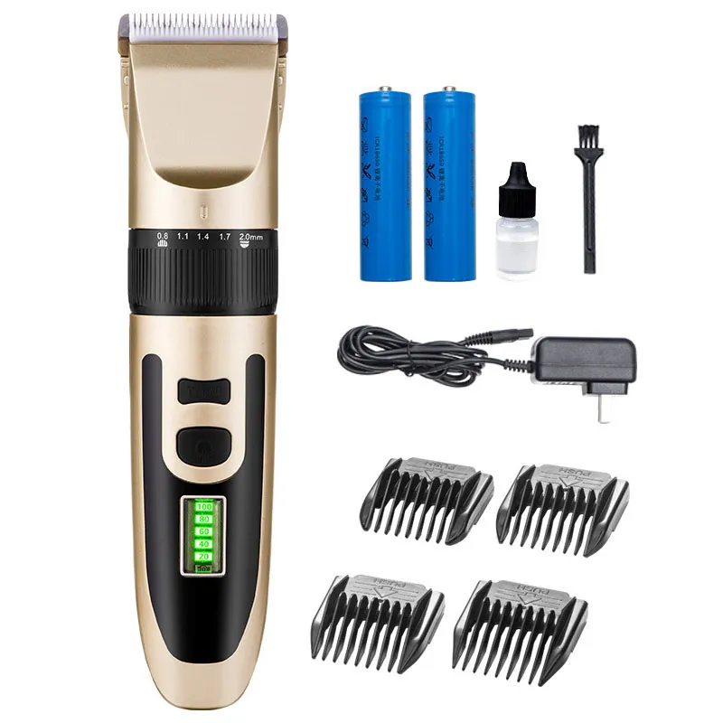 wholesale Custom Professional 2-speed Quiet Powerful Cordless Pet Dog Grooming Tool Hair Clippers Trimmers Set with Comb Guides