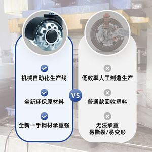 Roulettes pivotantes silencieuses transparentes en TPR de 2 pouces pour chaise de bureau, chaise de gaming, canapé et mobilier de salle de bain - Conception rigide moderne - Product Image 4