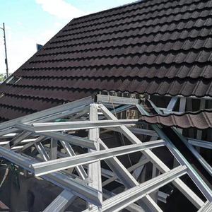Tuile <span class=keywords><strong>de</strong></span> toiture métallique ondulée moderne revêtue <span class=keywords><strong>de</strong></span> pierre, résistante aux intempéries, pour hôtels et complexes hôteliers sur le marché européen (Royaume-Uni, Allemagne, <span class=keywords><strong>France</strong></span>) - Product Image 5