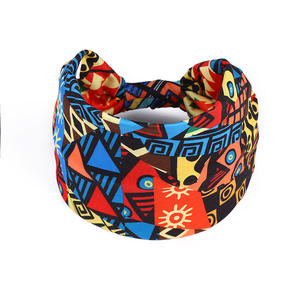 Nuevo pañuelo bohemio europeo y americano diadema estampada Africana diadema elástica para mujer diadema de yoga deportiva - Product Image 5